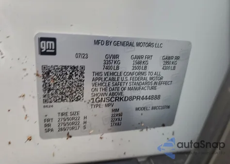 2023 Chevrolet Tahoe C1500 Rst from USA, damaged, VIN 1GNSCRKD8PR444888